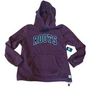 NWT Roots Vault Polar Hoody Mens XL Crimson Burgundy Fleece Hoodie Sweatshirt